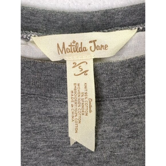 Matilda Jane In The Clouds Top‎ Women S Eyelet Lace Bottom Oversized Layered - Picture 9 of 11